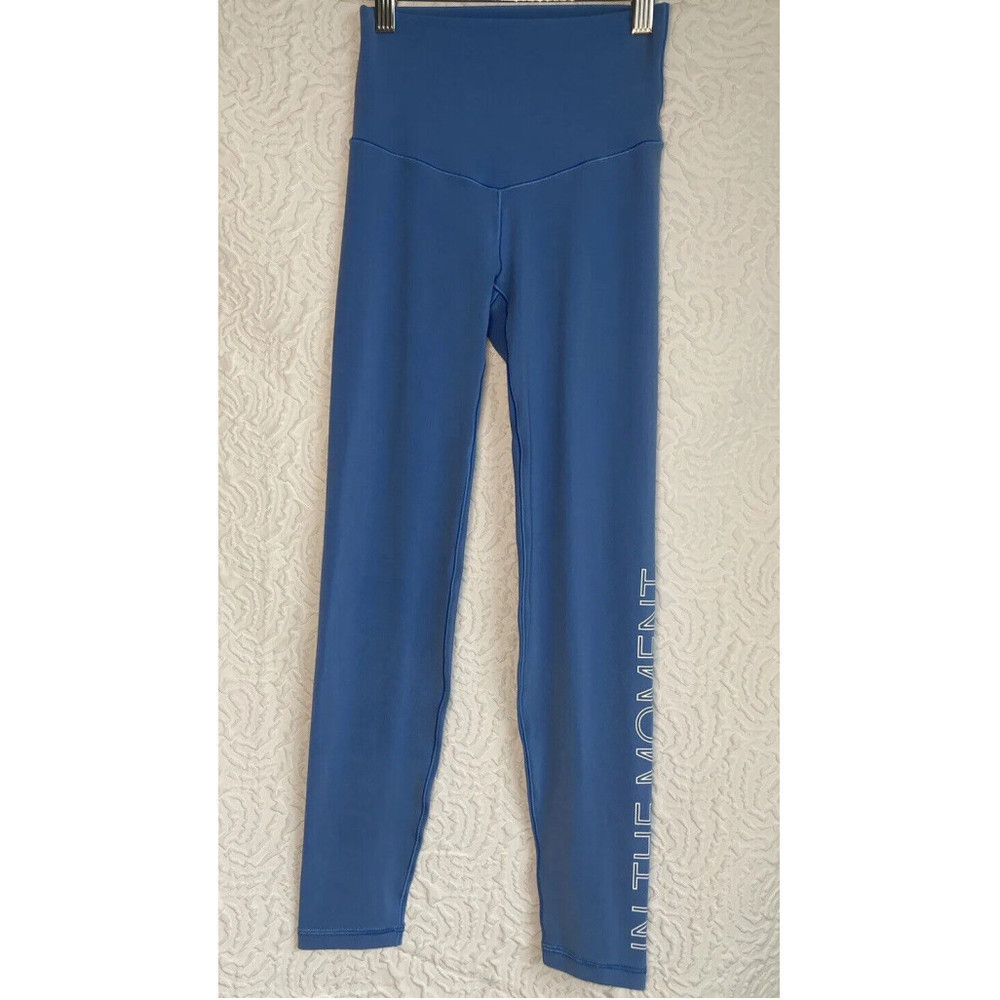 Aerie X Aly Raisman Women Baby Blue Active Yoga leggings  Pants Size Xsmall